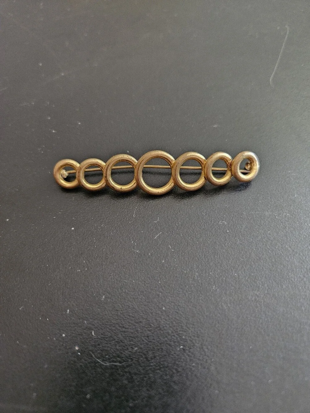 Gold-Tone Circular Link Brooch - Women Accessories